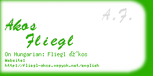 akos fliegl business card